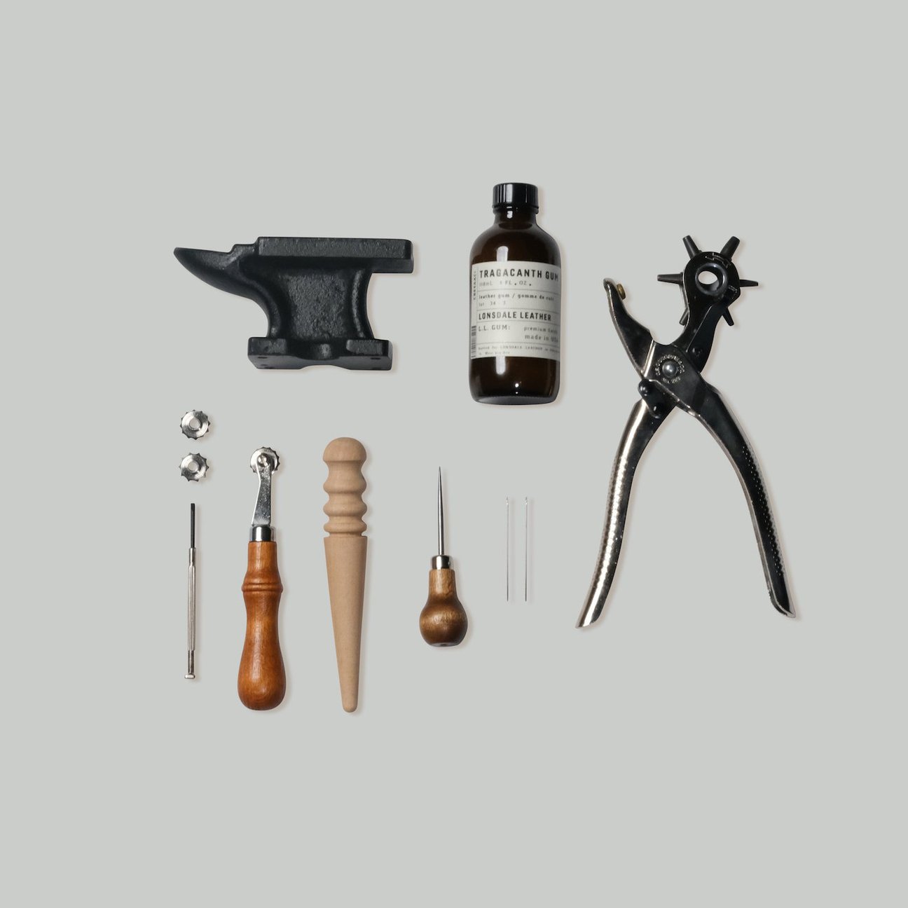 Leather Working Kit for Beginners with Leather Tools Dyes and