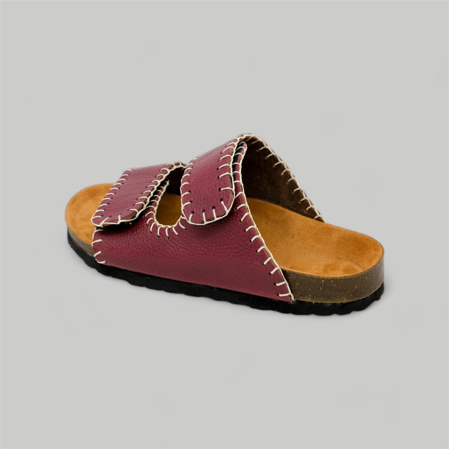 Burgundy / Distressed Brown - BENSON SLIDE