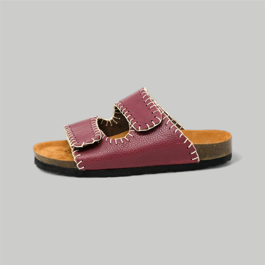 Burgundy / Distressed Brown - BENSON SLIDE