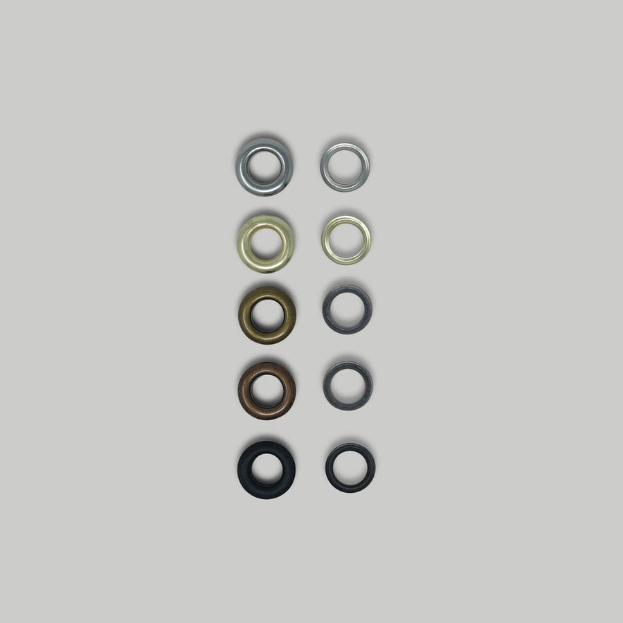 Top To Bottom - Nickel, Brass, Antique Brass, Antique Copper, Black
