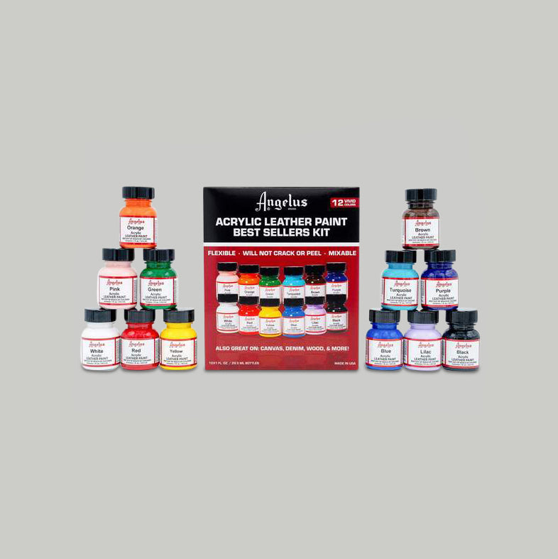 ANGELUS ACRYLIC LEATHER PAINT BEST SELLERS KIT – Lonsdale Leather