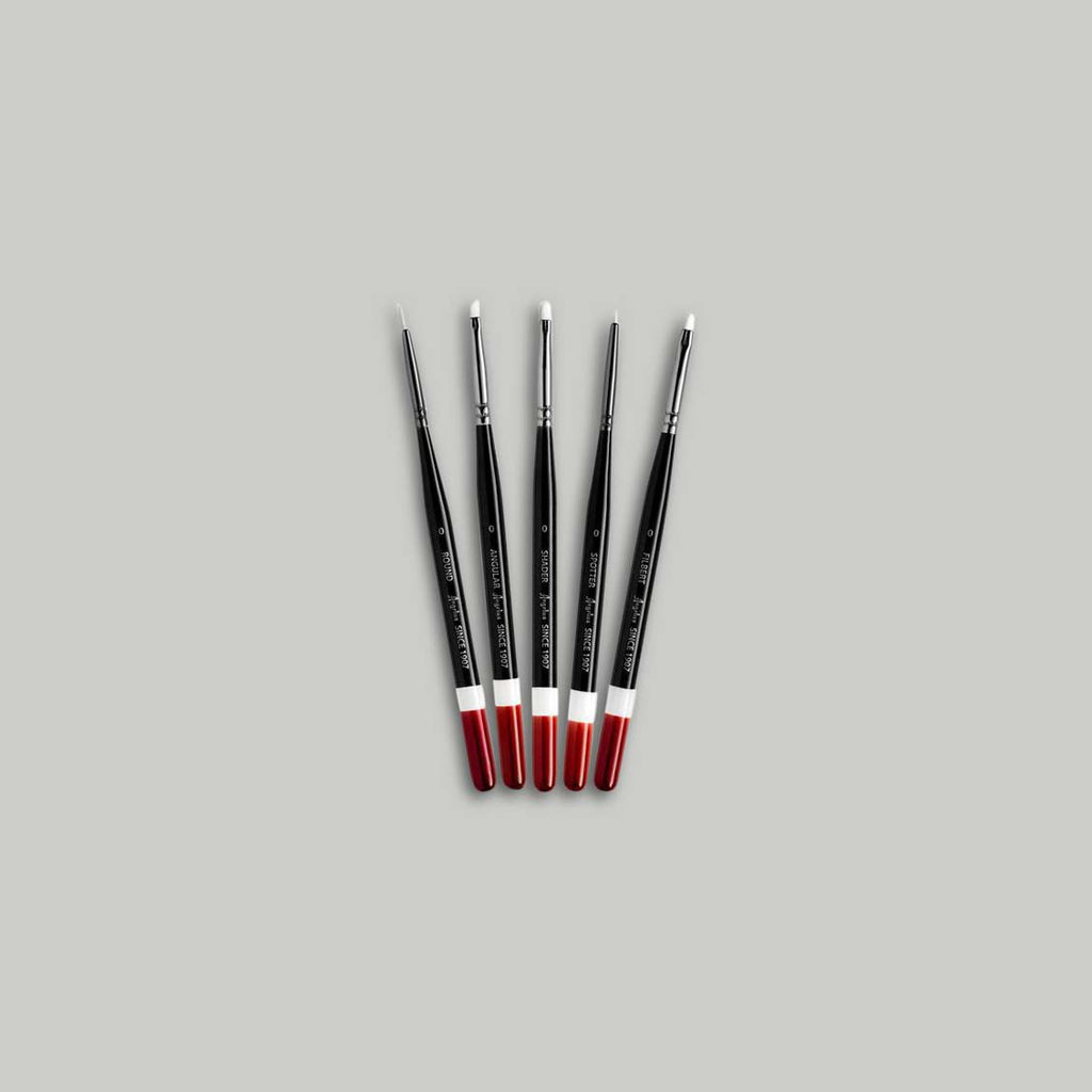 Angelus Micro Paint Brush - Set of 5 - The Deckle Edge Angelus Micro Paint Brush - Set of 5 - The Deckle Edge