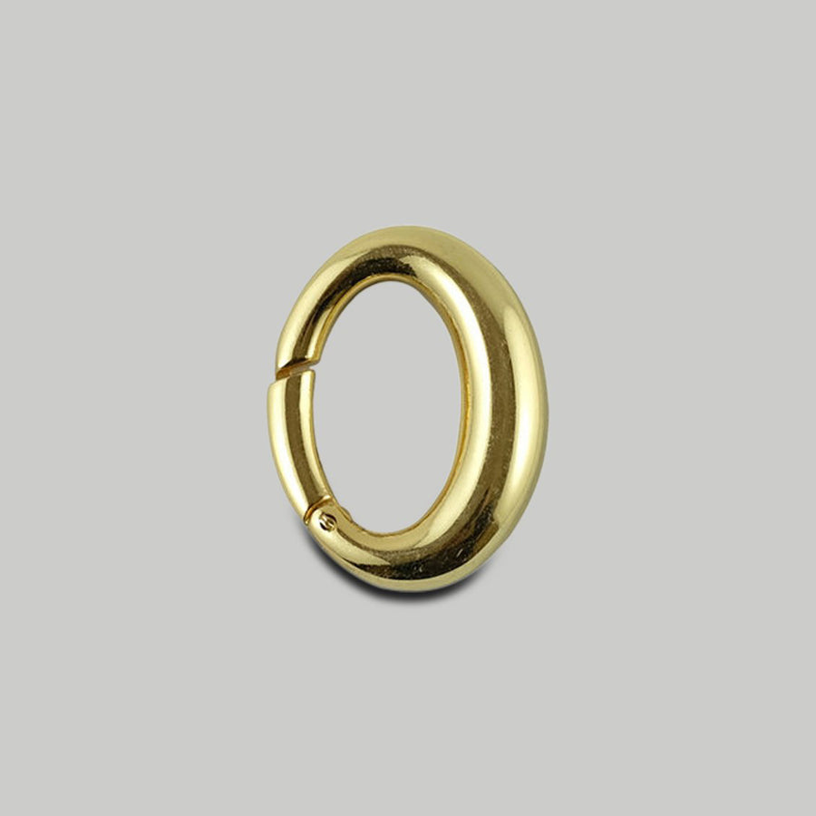 Chunky Oval Spring Gate Ring / 3 colours