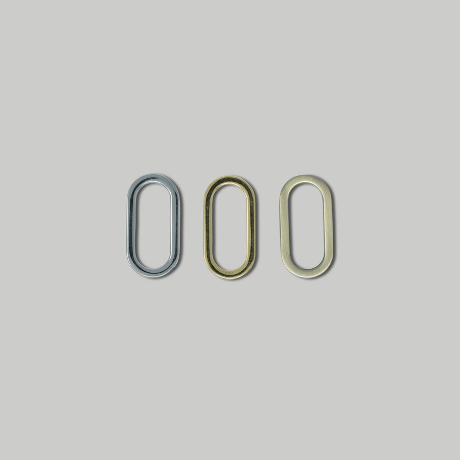 Flat Edge Oval Ring / 3 colours